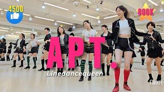 APT. Line Dance l Improver l Linedancequeen l ROSÉ l Bruno Mars l apt linedance l 아파트라인댄스