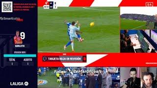 Angel Correa Red Card, Getafe vs Atletico Madrid (2-1) All Goals Highlights