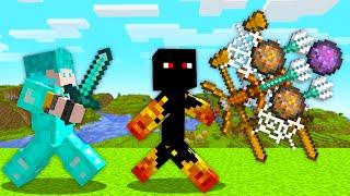 CAÇADOR vs FUGITIVO com SUPER ESPADA no MINECRAFT