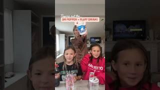 TRYING THE FLUFF + DR PEPPER DRINK! The girls rate it 0-10 ️ #TasteTest | Girl Mom