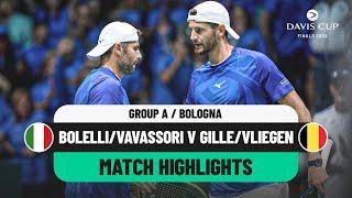 Bolelli/Vavassori v GIlle/Vliegen Highlights | Italy v Belgium Davis Cup 2024 Finals Group Stage