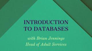 Intro to Databases