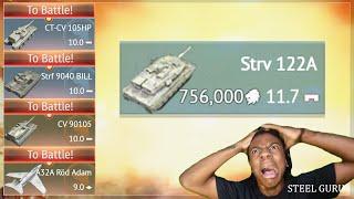 PAINFUL GRIND for Strv 122B+ in WAR THUNDER!  The LONGEST SUFFERING you chose for ME! ⌛