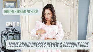 Mome Brand Dress Review | Natural Fibers Nursing dress | Discount code | Petite Modest Fashion