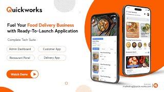 Start Your Food Delivery Business With Quick Delivery | Live Demo | QuickWorks