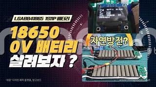 18650 0V 배터리 살리기  정상 및 불량 확인 (  LGABB41865 ) / 진반장