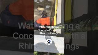 Waterproofing a Concrete Pit with a Rhino Linings Polyurea