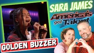 First Time Reaction to Sara James - Golden Buzzer - "Lovely" AGT