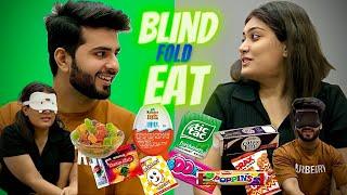 90s Childhood Snack | Blind Fold Challenge | Brother V/s Sister 