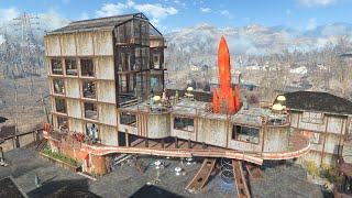 Fallout 4 - RED ROCKET TRUCK STOP - Settlement build tour - NO MODS