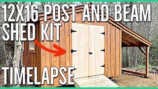 12x16 Post and Beam Shed Kit Build