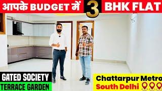 Affordable 3-BHK Flat with Loan & Registry | Flat near Chattarpur Metro South Delhi | Flats in Delhi