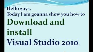 c# Tutorial 1. How to Download and Install Visual Studio 2010 Professional. Link in Description