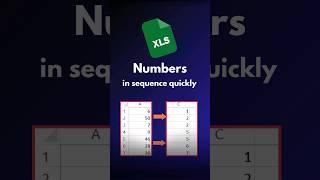 Quickly Bring Excel Numbers in Sequence#exceltutorial