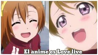 hanayo koizumi y honoka kōsaka salen a correr y se paran a comer xD