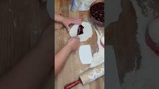 Cherry hand pies & cherry pie filling. Use homemade pie crust or refrigerated biscuit dough.