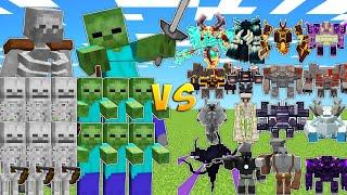 ZOMBIES & SKELETONS vs ALL MINECRAFT BOSSES