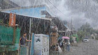 Heavy Rain in my Indonesian village, very cool and relaxing, fell asleep to the sound of heavy rain