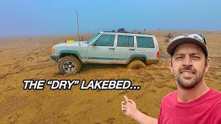 Stranded overnight on a “dry” lakebed