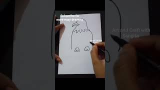 eagle drawing#easy bird drawing#art and Craft with Sangita#viralshorts