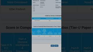 SSC GD RAW SCORE CARDS SSC GD results  2021, Normalised marks SSC GD