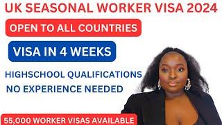 MOVE TO THE UK IN 2024|UK SEASONAL WORKER VISA 2024|VISA IN 4 WEEKS