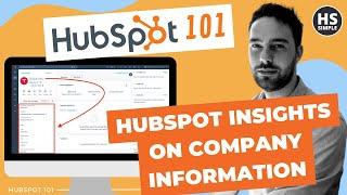 HubSpot Insights on Company Information