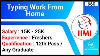 Typing Work From Home | Data Entry Jobs | Part Time Jobs | Typing Jobs | Remote Jobs