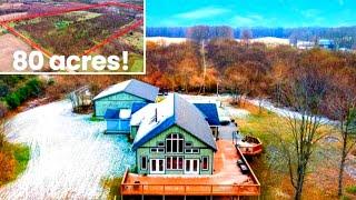 Michigan Cheap House and Land For Sale | 80 acres | $250k | Walk Trails | Barn | Large Family House