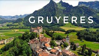 Gruyeres in Switzerland by drone