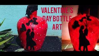 Valentine's day spl bottle art.#mom with sheza