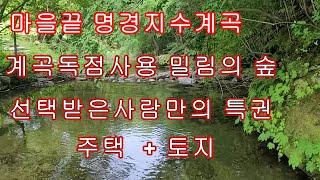 횡성부동산.횡성부동산 마을과 계곡 끝 자락 최상 절정 계곡 접  독립공간 산과 계곡이 어우러지는  쉽게 접할수 없는 최상 환경에 위치한 전원주택과 토지