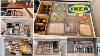 Sneak peek into IKEA kitchen drawers and cupboards ..what's in the drawers? #ikea