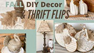 Thrift Flips and DIY Decor for Fall Vendor Booth - Embroidery Hoop & Doily Pumpkins