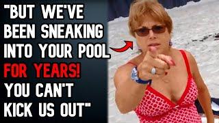 Karen Sneaks Into My Pool For YEARS, Throws Parties On MY Property! - r/EntitledPeople