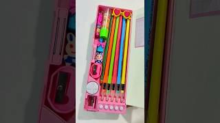 Mega Pencil Case With Filling Stationery, Geometry Box #filling #pencilcase #backtoschool #shorts