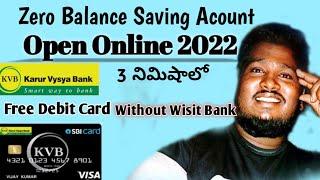 How to pen KVB zero balance saving account in online 2022 // how to open kvb Acount in just 3minutes