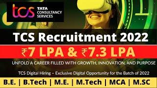 TCS Recruitment 2022 | TCS Digital Hiring – Direct Digital Opportunity for the Batch of 2022