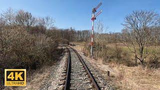 Train Driver's view / Pohled strojvedoucího na trať MĚSTEC KRÁLOVÉ - KŘINEC