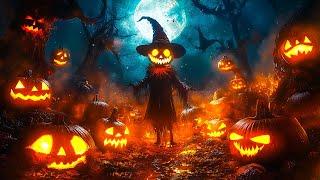  Best Halloween Songs 2024 Playlist, Spooky Night Sounds with Creepy Pumpkin Witch in Dark Forest