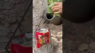 Survival Skills: Single mom show SMART ideas and USEFUL with noodles in forest #camping #bushcraft