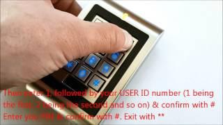K401-I keypad - How to add a PIN