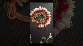 Sampangi flower wedding garland #wedding #bridelmakup #weddingbeauty #flowers making##saree drapping