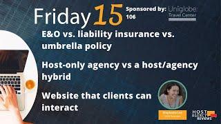 (106) Types of travel agency insurance, host agency vs a host hybrid, and travel agency websites