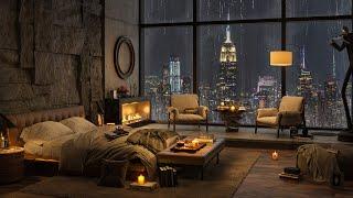 Soothing Jazz Piano for Relaxation & Work - Deep Sleep in a New York Luxury Bedroom