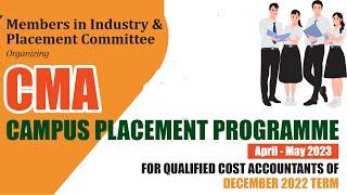 CMA Campus Placement Companies  List & Salary Package | CMA Campus Orientation 2023