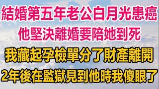 結婚第五年老公白月光患癌，他堅決離婚要陪她到死，我藏起孕檢單分了財產離開，2年後在監獄見到他時，我傻眼了#情感故事 #情感 #生活經驗 #两性情感#情感故事 #情感 #生活經驗 #两性情感