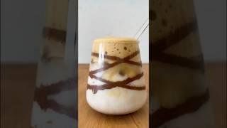 Iced Dalgonella Latte  #asmr #satisfying #coffee #coffeeaddict