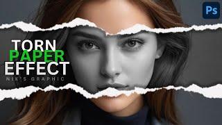 How To Create Torn Paper Effect in photoshop cc | Nik's Graphic #photoshop