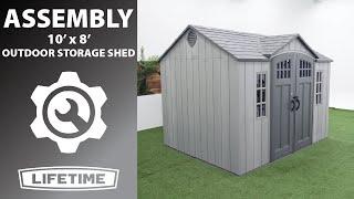 Lifetime 10' x 8' Outdoor Storage Shed | Lifetime Assembly Video